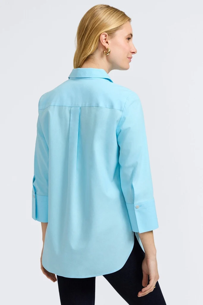 Madison No Iron Pinpoint 3/4 Sleeve Tunic - Image 13