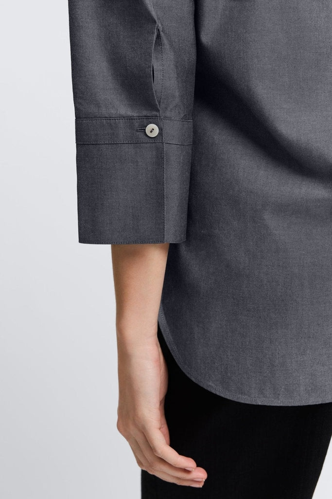 Madison No Iron Pinpoint 3/4 Sleeve Tunic - Image 4