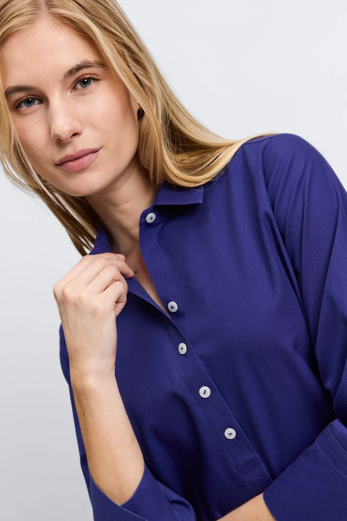 Madison No Iron Pinpoint 3/4 Sleeve Tunic - Image 48