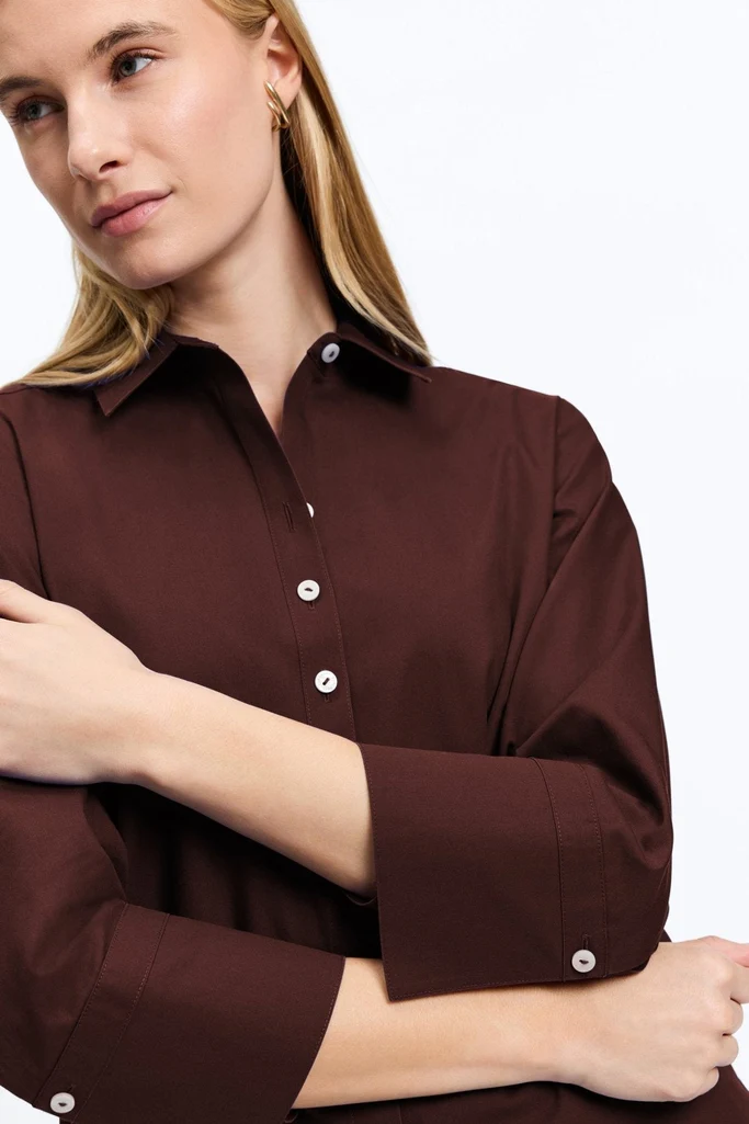 Madison No Iron Pinpoint 3/4 Sleeve Tunic - Image 7