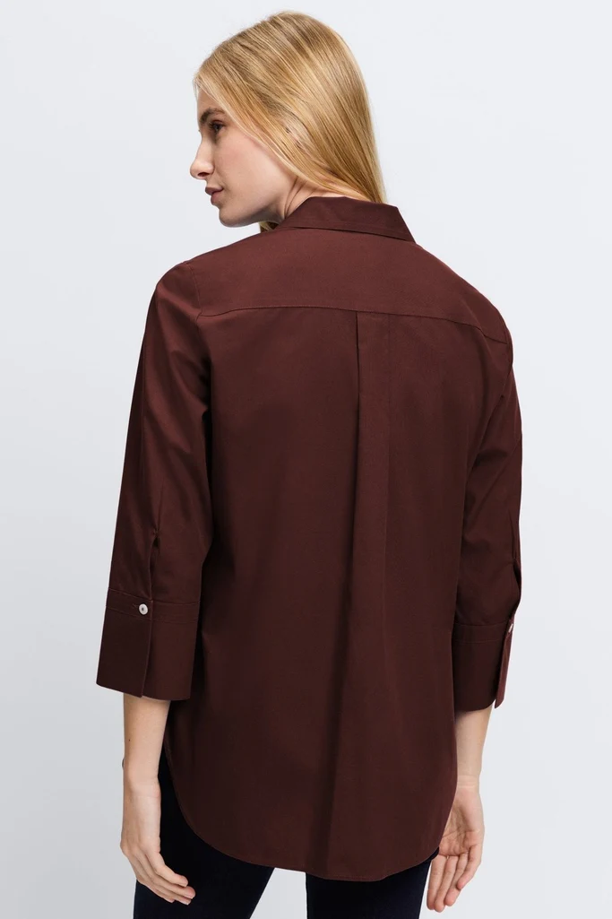 Madison No Iron Pinpoint 3/4 Sleeve Tunic - Image 9
