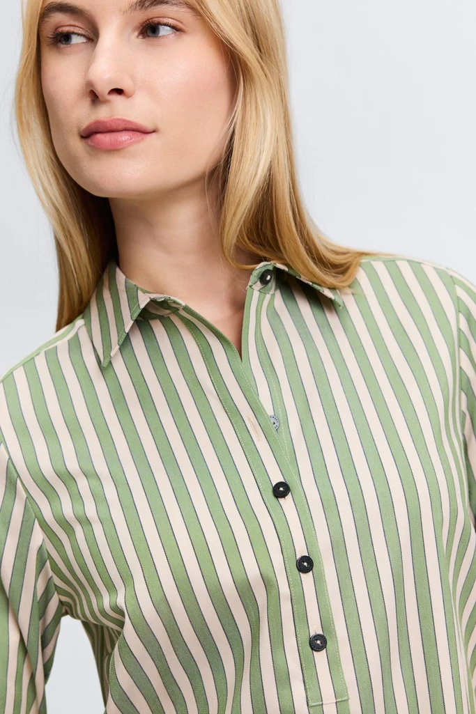 Madison No Iron Stretch Stripe 3/4 Sleeve Tunic - Image 14