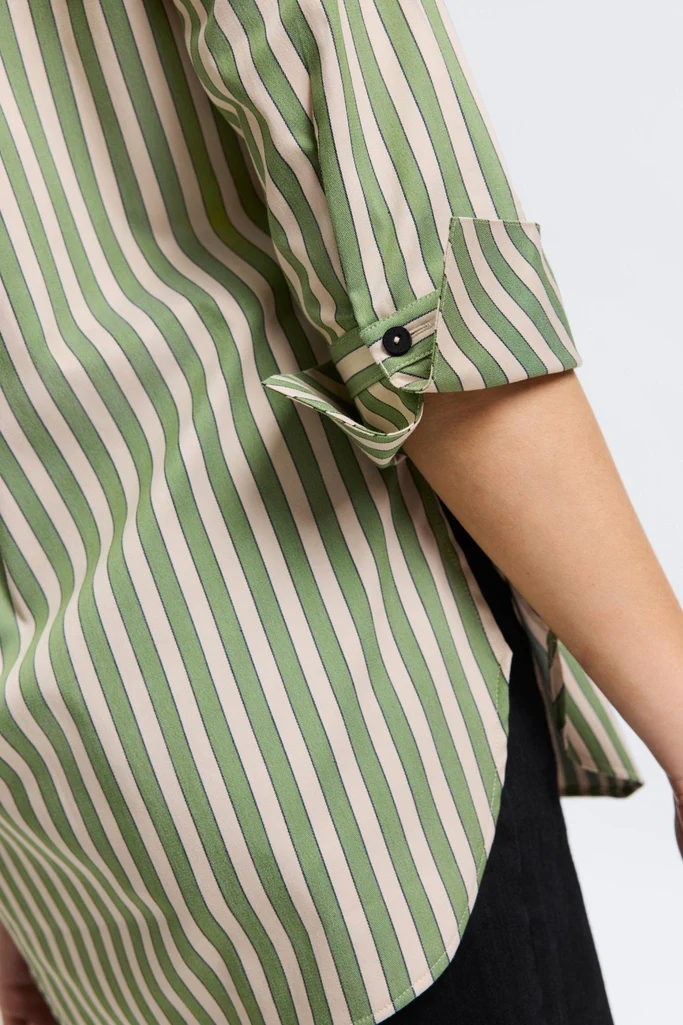 Madison No Iron Stretch Stripe 3/4 Sleeve Tunic - Image 15