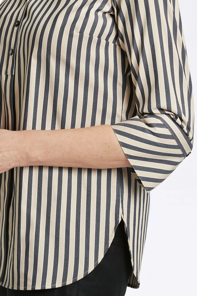 Madison No Iron Stretch Stripe 3/4 Sleeve Tunic - Image 7