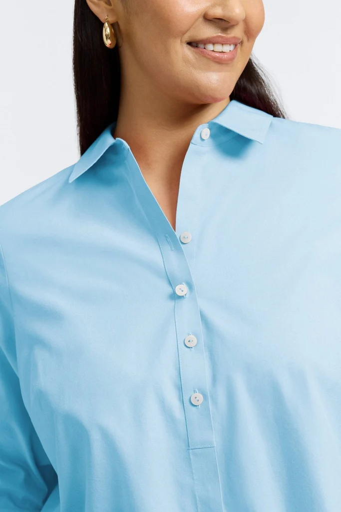 Madison Plus No Iron Pinpoint 3/4 Sleeve Tunic - Image 15