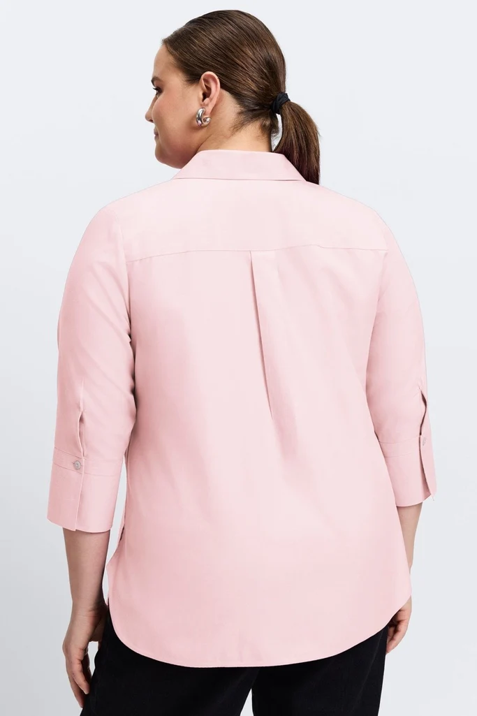 Madison Plus No Iron Pinpoint 3/4 Sleeve Tunic - Image 21