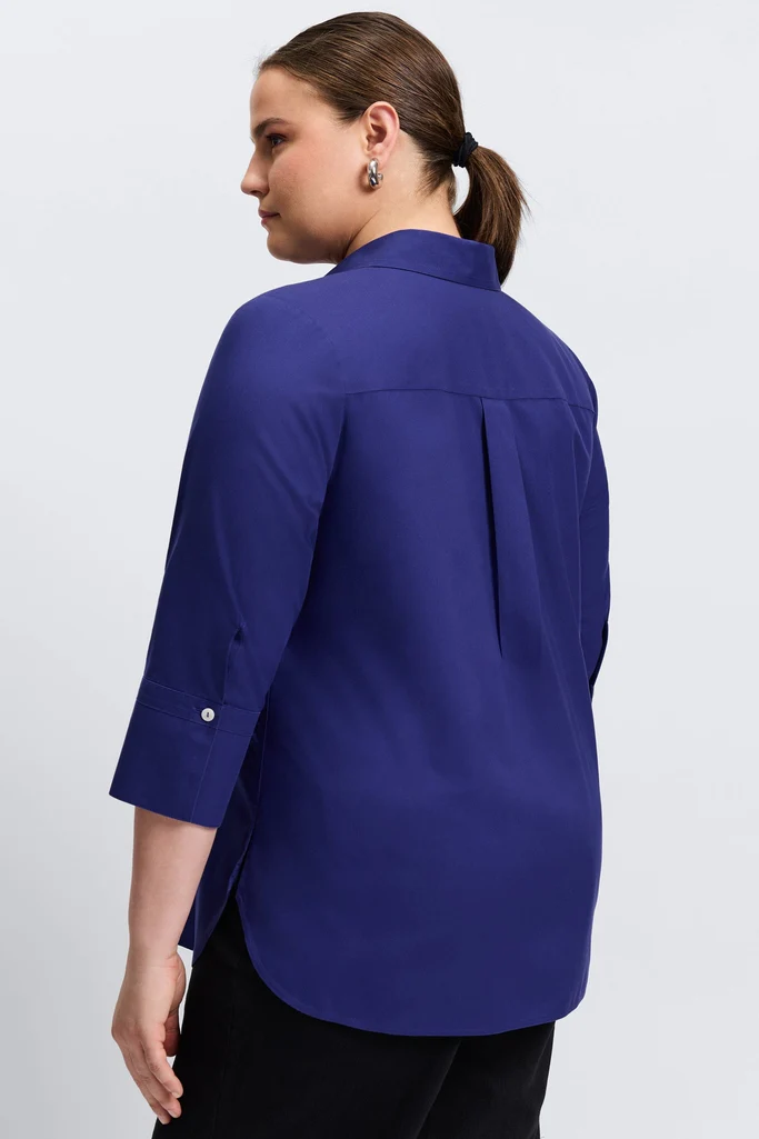 Madison Plus No Iron Pinpoint 3/4 Sleeve Tunic - Image 25