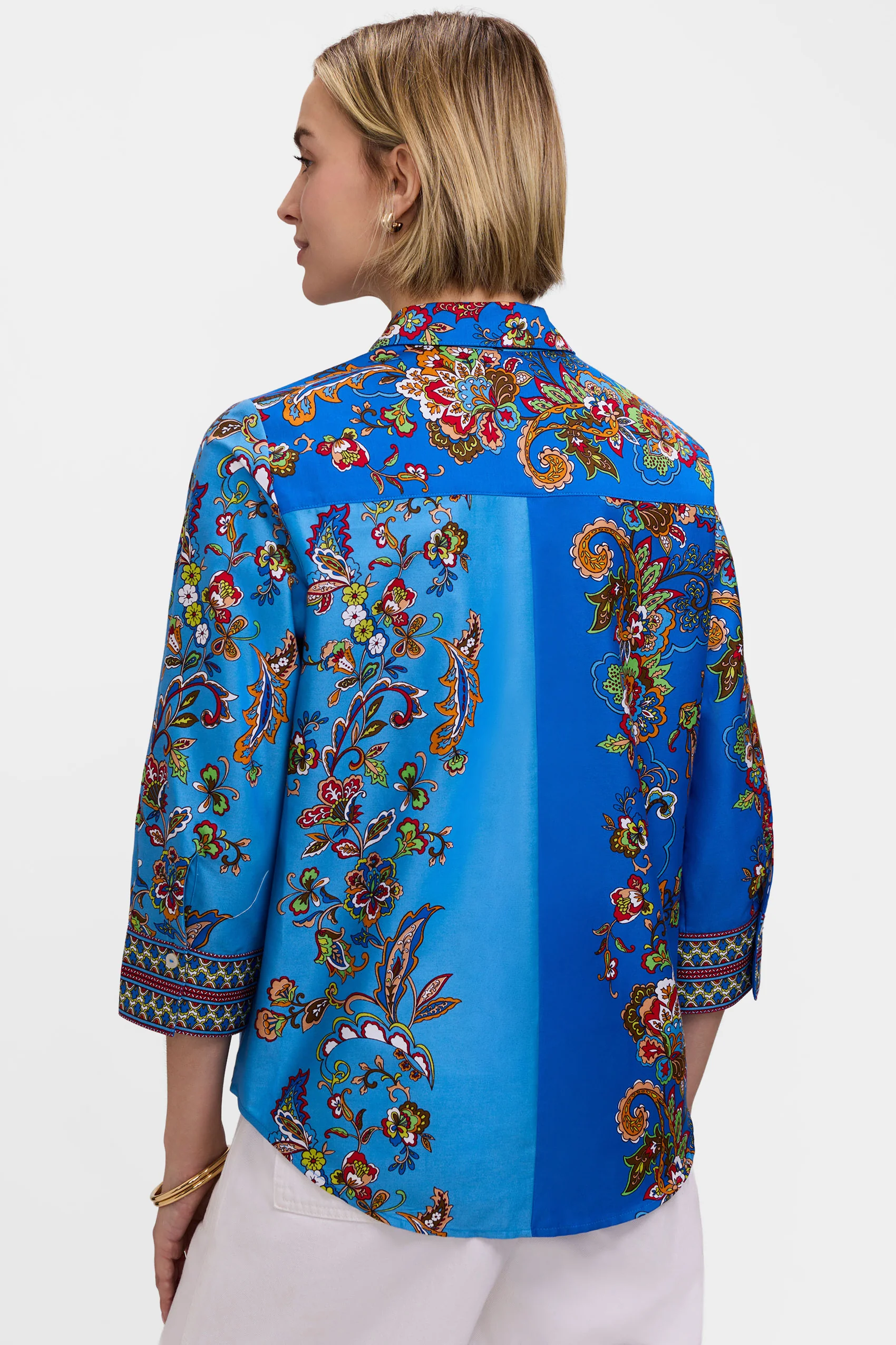 Margaret Jacobean Floral 3/4 Sleeve Shirt - Image 7