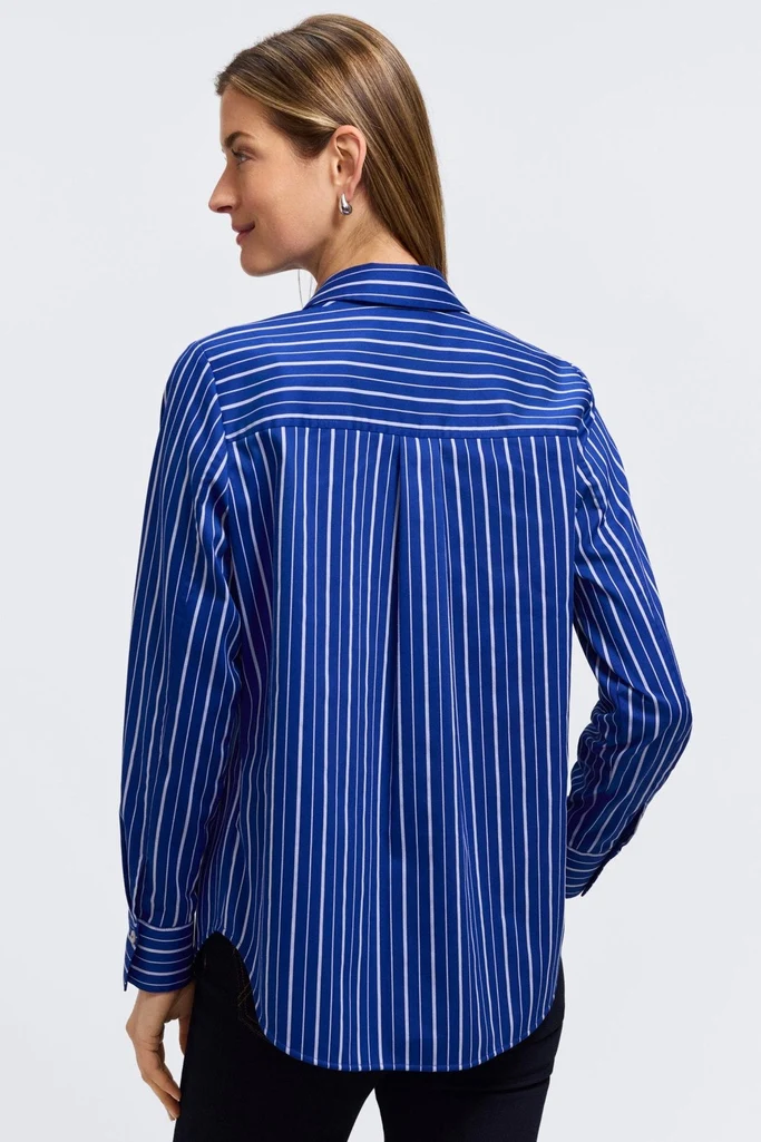 Margie Classic Wide Stripe Long Sleeve Shirt - Image 10