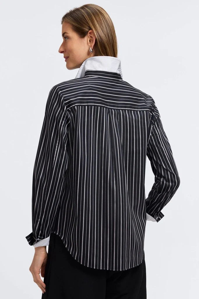 Margie Classic Wide Stripe Long Sleeve Shirt - Image 3