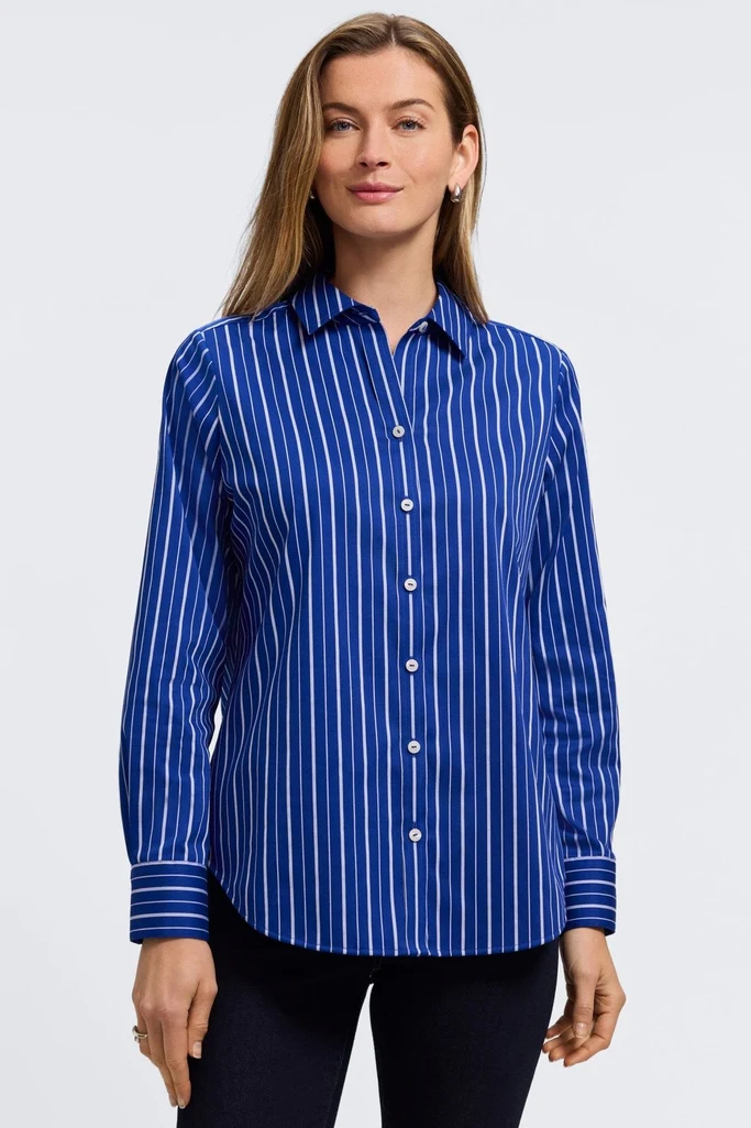 Margie Classic Wide Stripe Long Sleeve Shirt - Image 7