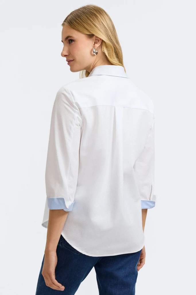 Margie Dobby Stripe 3/4 Sleeve Shirt - Image 5