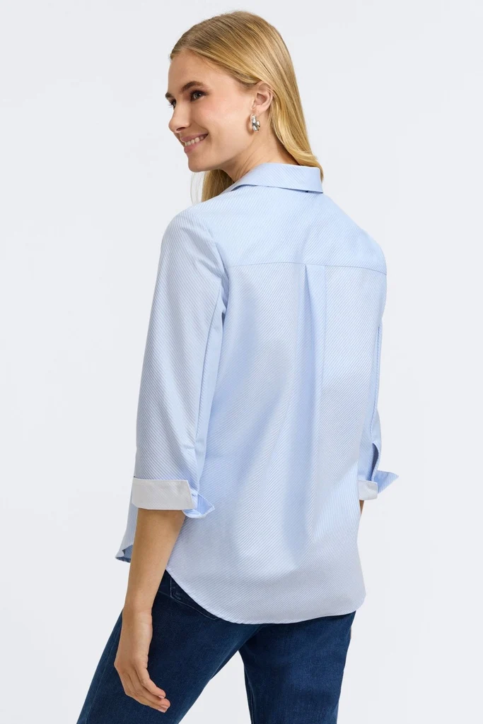 Margie Dobby Stripe 3/4 Sleeve Shirt - Image 9
