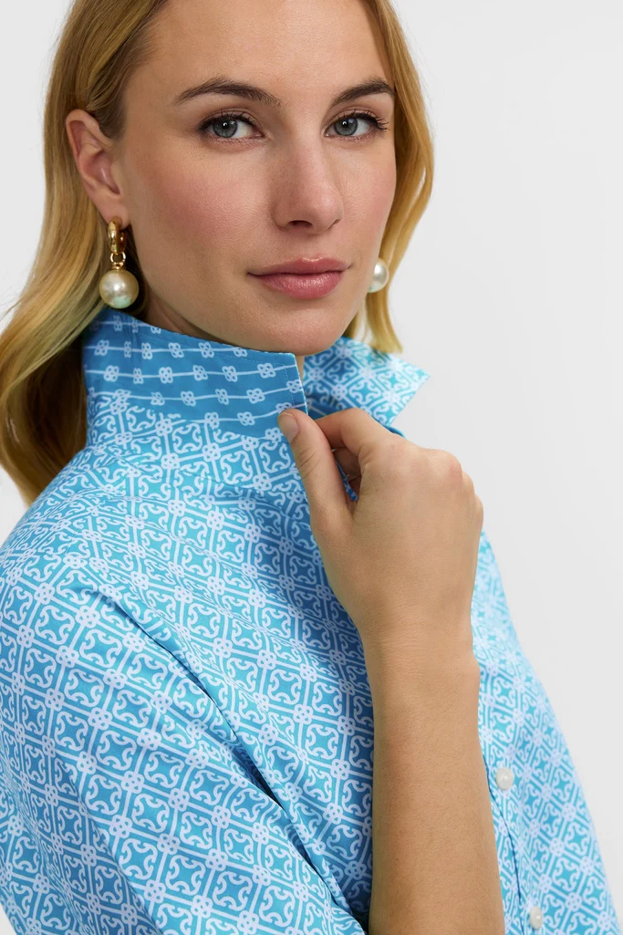Margie Geo Lattice 3/4 Sleeve Shirt - Image 10