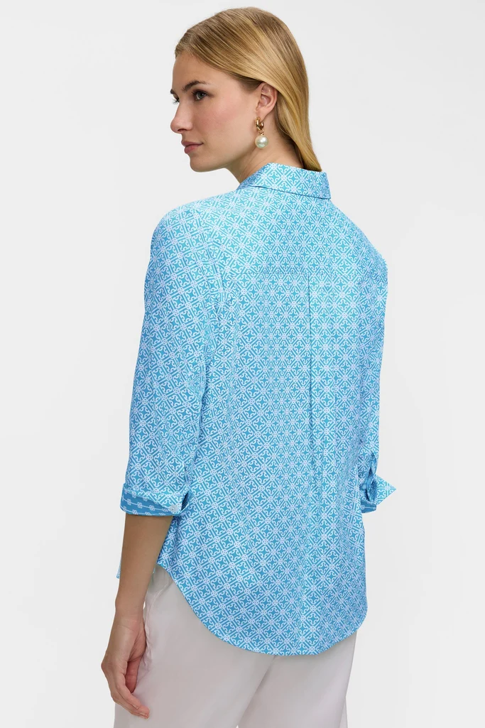 Margie Geo Lattice 3/4 Sleeve Shirt - Image 12