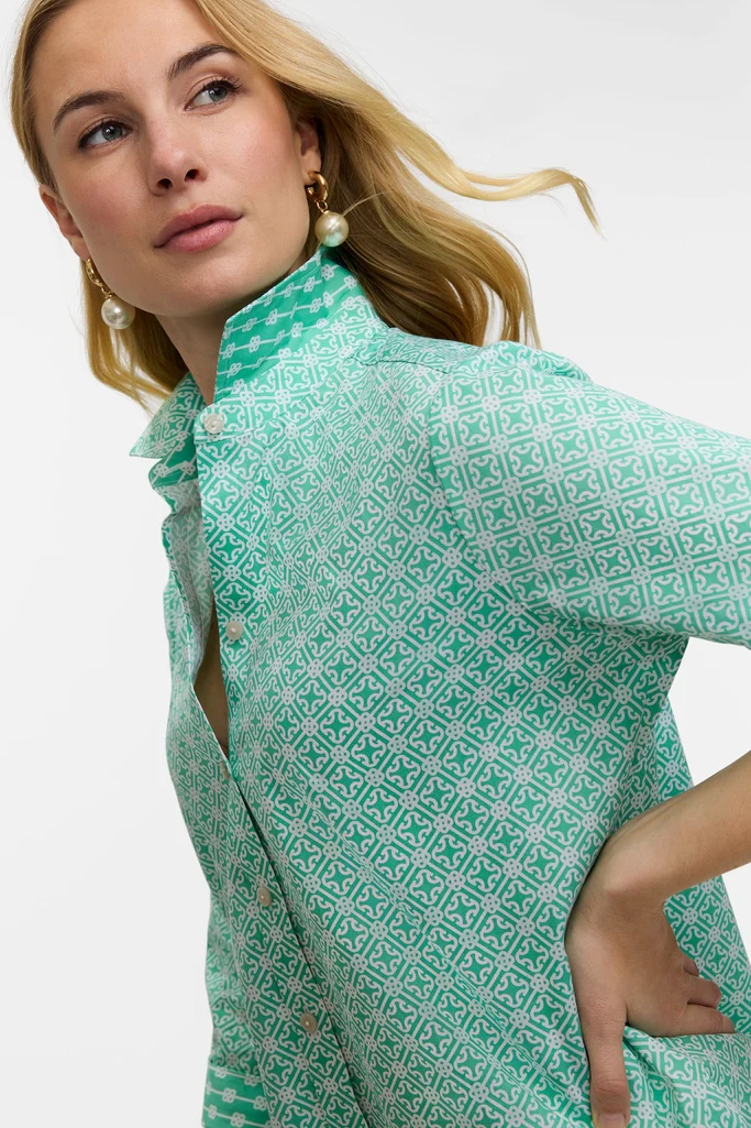 Margie Geo Lattice 3/4 Sleeve Shirt - Image 6
