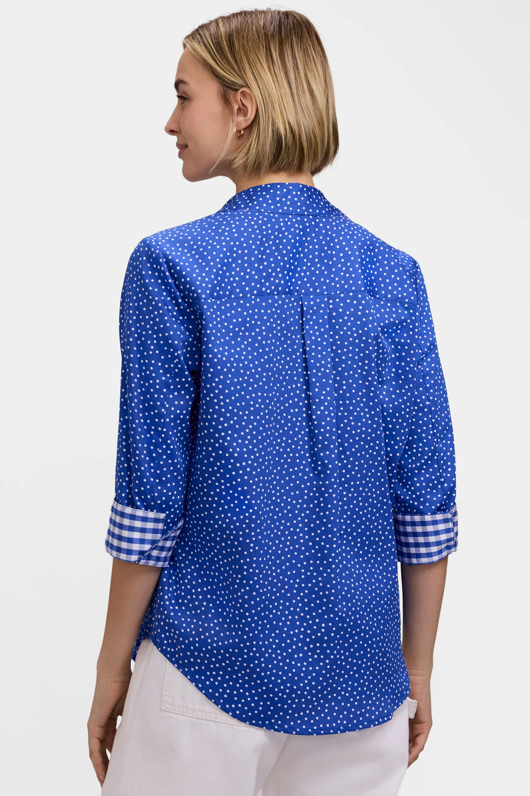 Margie Mini Polka Dot 3/4 Sleeve Shirt - Image 3
