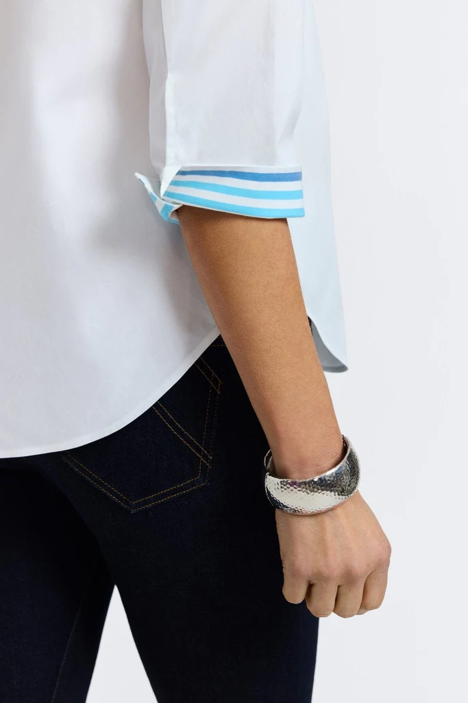 Margie No Iron Pinpoint 3/4 Sleeve Shirt - Image 4