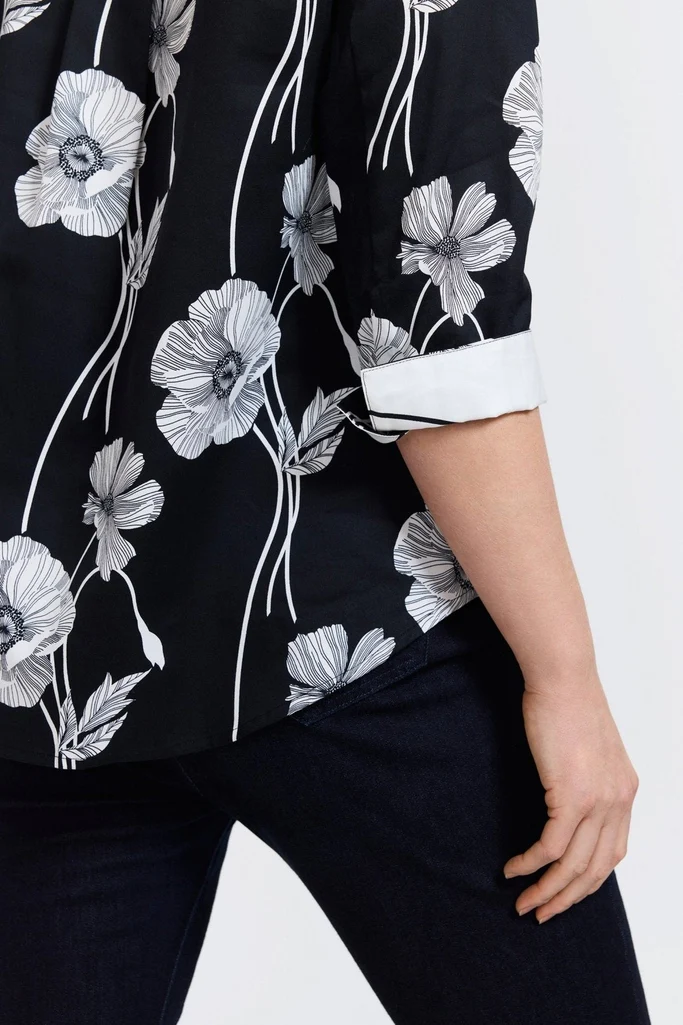 Margie Plus Poppy 3/4 Sleeve Shirt - Image 7