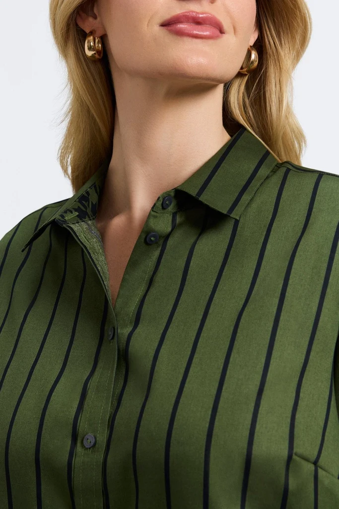 Margie Plus Stripe & Houndstooth 3/4 Sleeve Shirt - Image 7