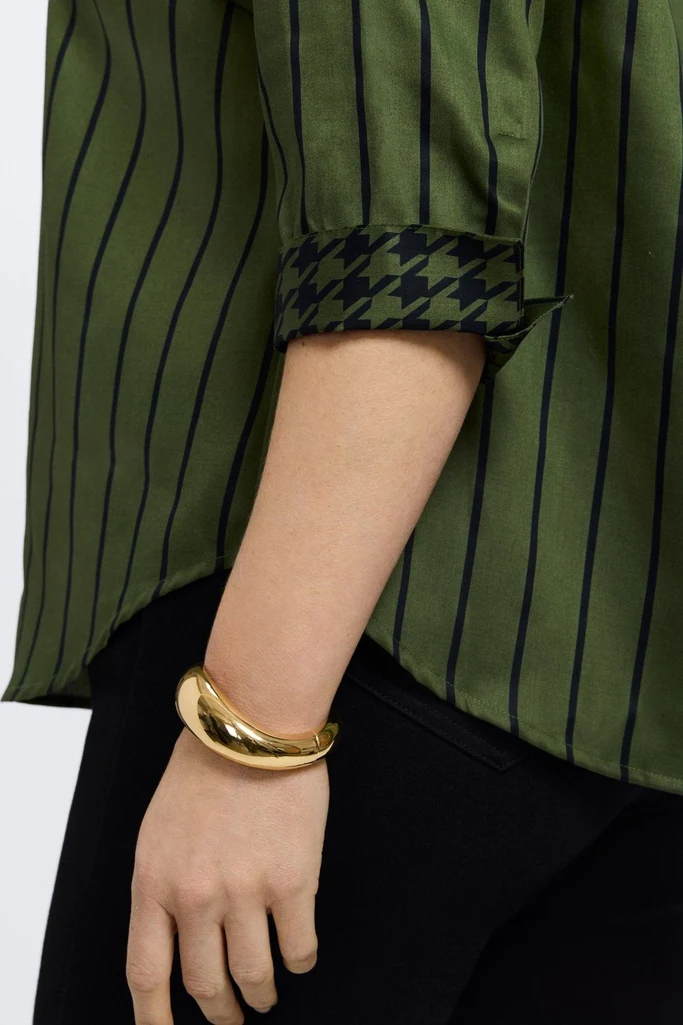 Margie Plus Stripe & Houndstooth 3/4 Sleeve Shirt - Image 8