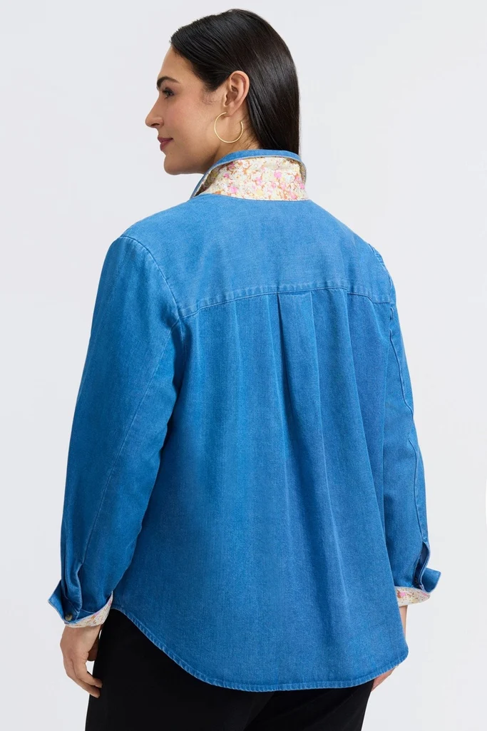 Margie Plus Tencel® Denim Long Sleeve Shirt - Image 11