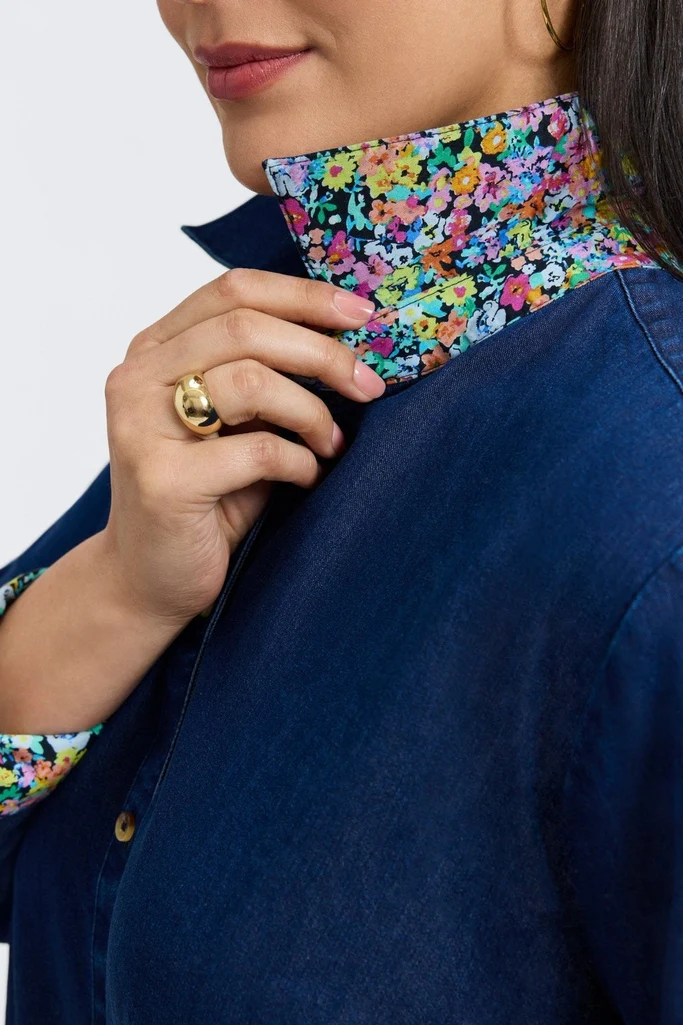 Margie Plus Tencel® Denim Long Sleeve Shirt - Image 14