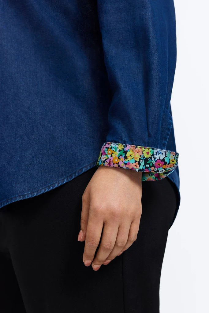 Margie Plus Tencel® Denim Long Sleeve Shirt - Image 15