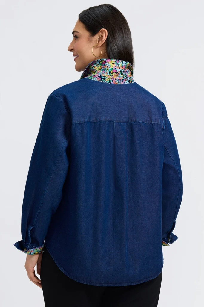Margie Plus Tencel® Denim Long Sleeve Shirt - Image 16