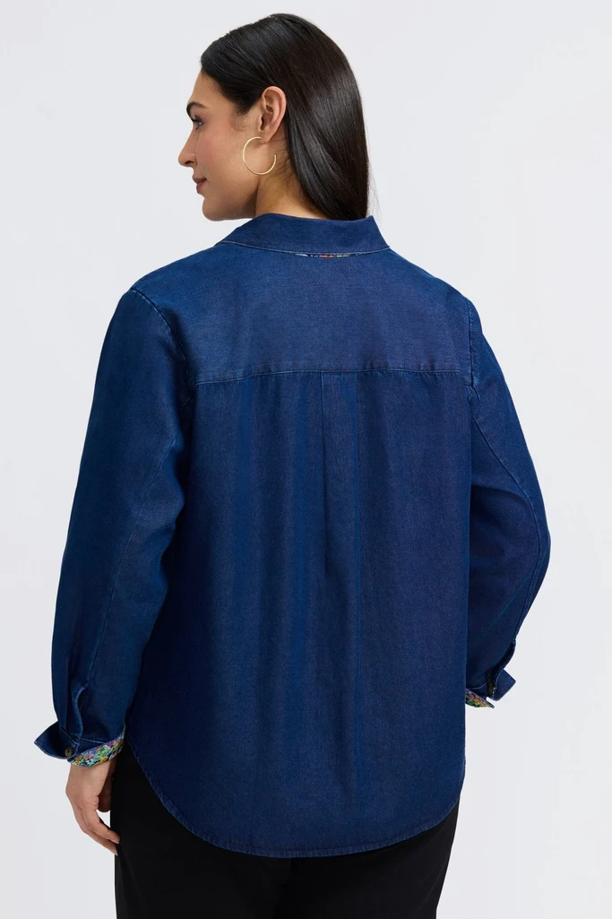 Margie Plus Tencel® Denim Long Sleeve Shirt - Image 17