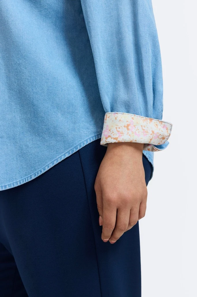 Margie Plus Tencel® Denim Long Sleeve Shirt - Image 5