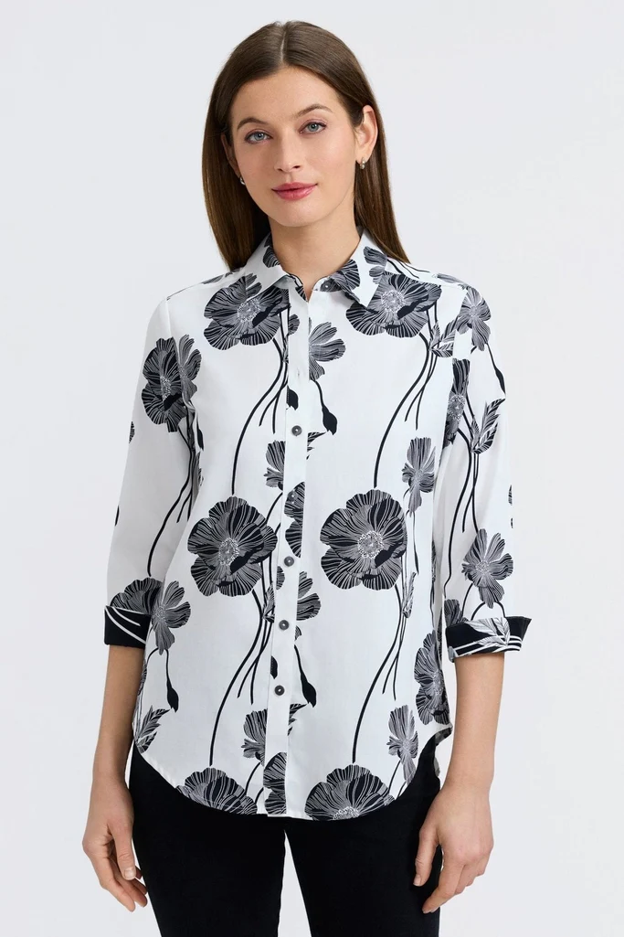 Margie Poppy 3/4 Sleeve Shirt - Image 5
