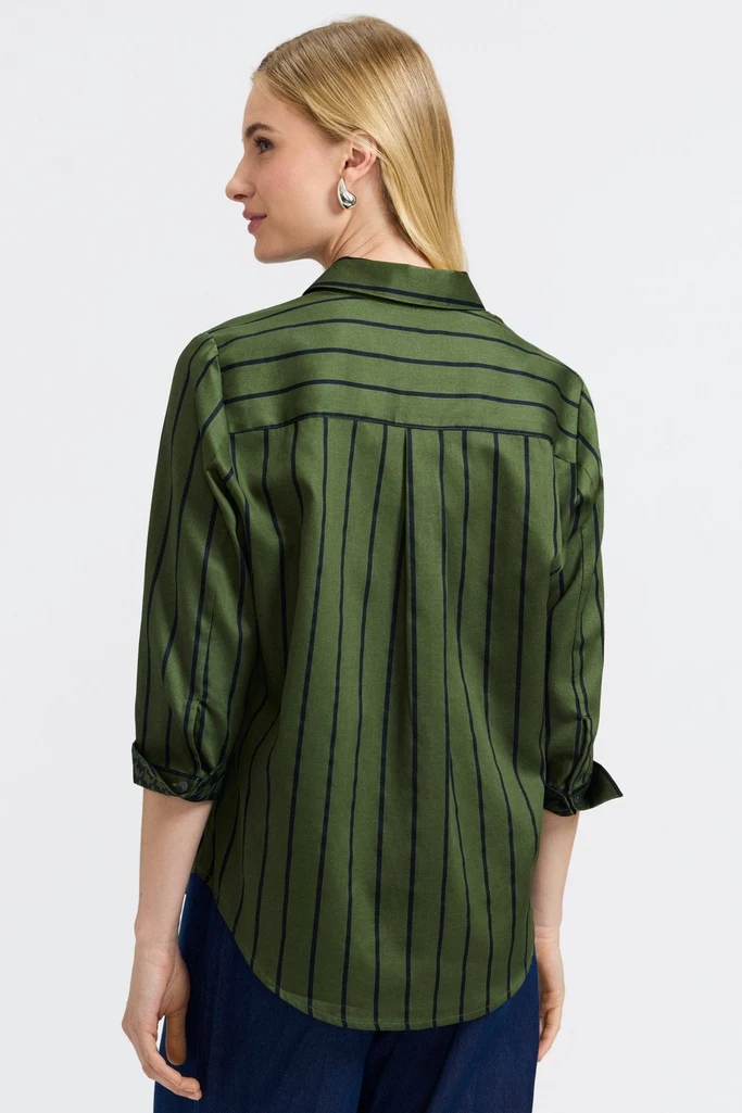 Margie Stripe & Houndstooth 3/4 Sleeve Shirt - Image 10