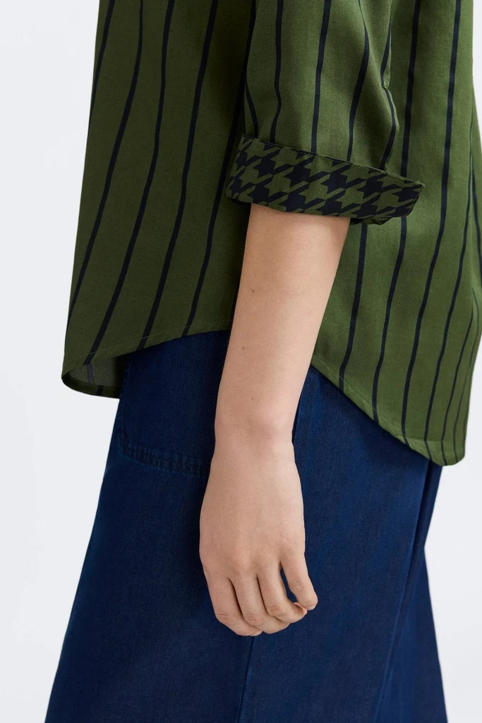Margie Stripe & Houndstooth 3/4 Sleeve Shirt - Image 8