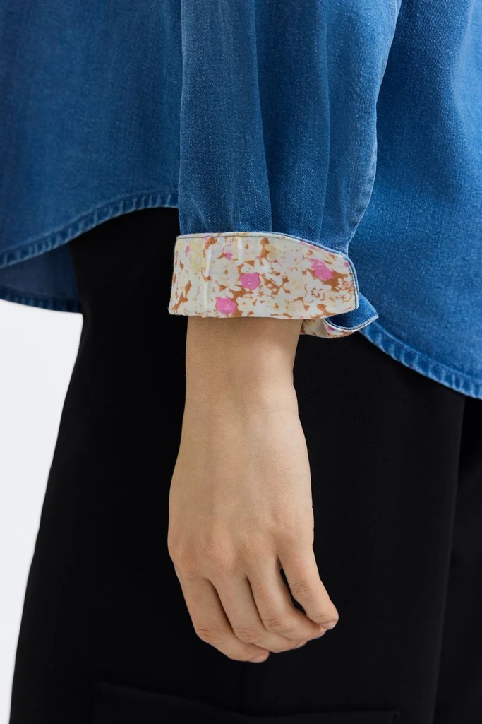 Margie Tencel® Denim Long Sleeve Shirt - Image 13