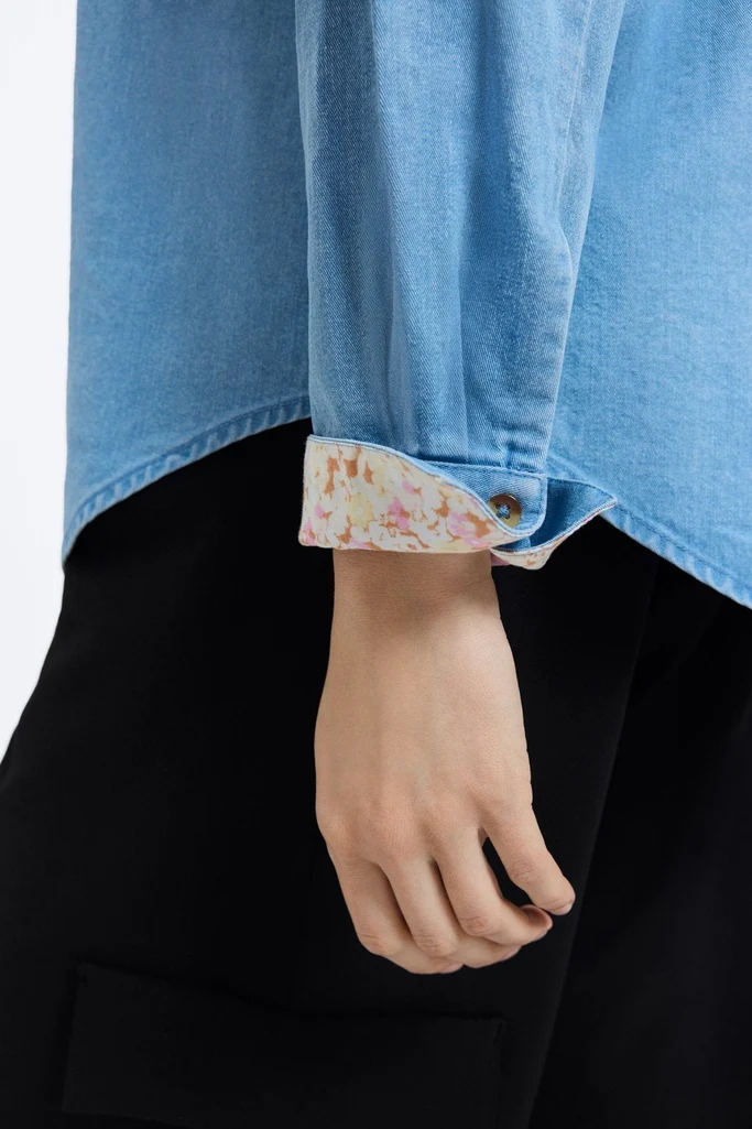 Margie Tencel® Denim Long Sleeve Shirt - Image 8