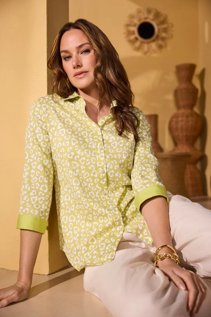 Margie Tonal Cheetah 3/4 Sleeve Shirt - Image 11
