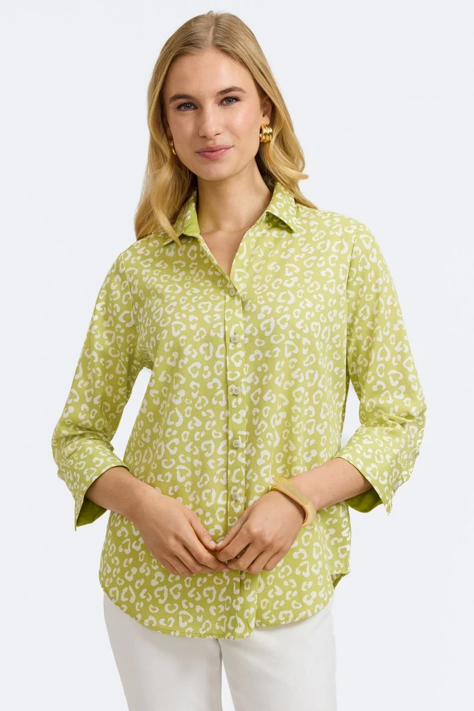 Margie Tonal Cheetah 3/4 Sleeve Shirt - Image 12