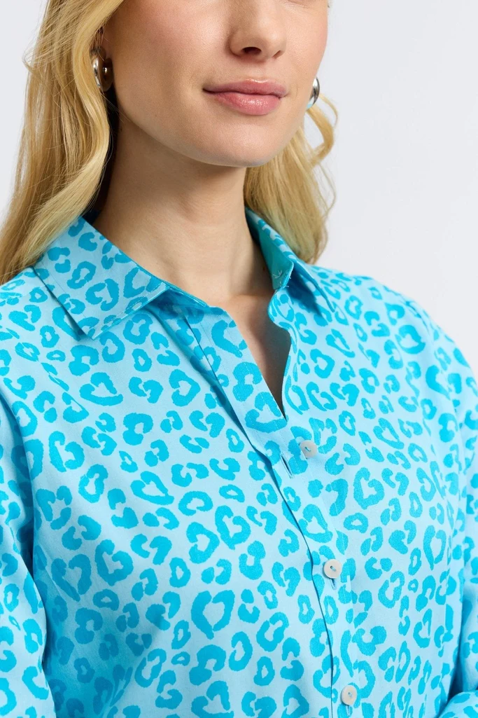 Margie Tonal Cheetah 3/4 Sleeve Shirt - Image 3