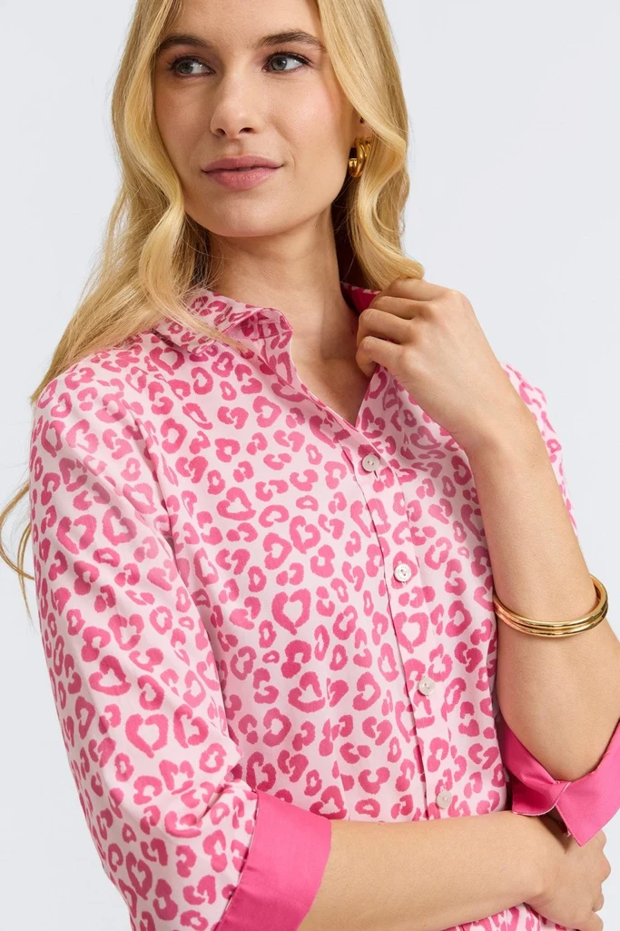 Margie Tonal Cheetah 3/4 Sleeve Shirt - Image 6