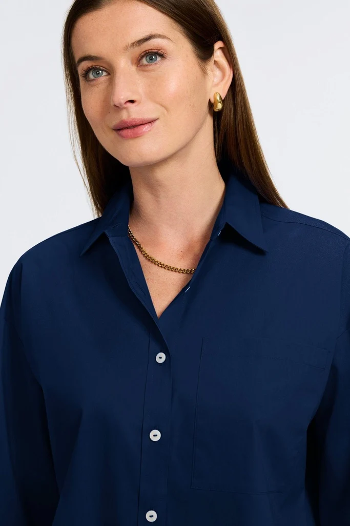Marina No Iron Stretch Long Sleeve Short Shirt - Image 13