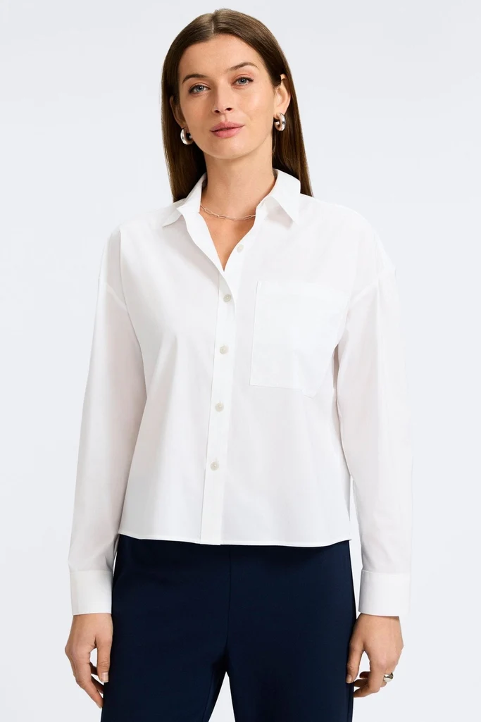 Marina No Iron Stretch Long Sleeve Short Shirt - Image 3
