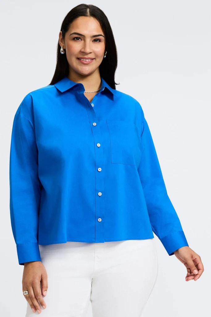Marina Plus No Iron Stretch Long Sleeve Short Shirt - Image 5