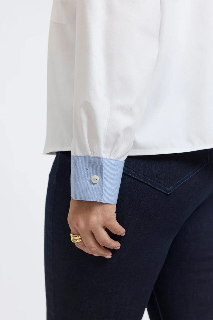 Marina Plus Cavalry Twill Long Sleeve Short Shirt - Image 7