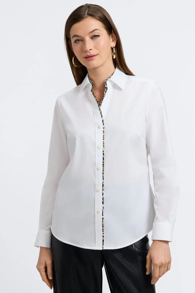 Marlee Playful Animal Trim Long Sleeve Shirt