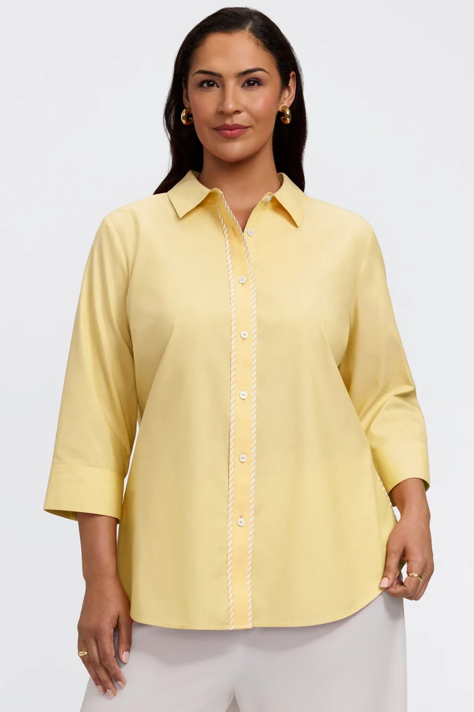 Marni Plus No Iron Pinpoint 3/4 Sleeve Shirt - Image 10