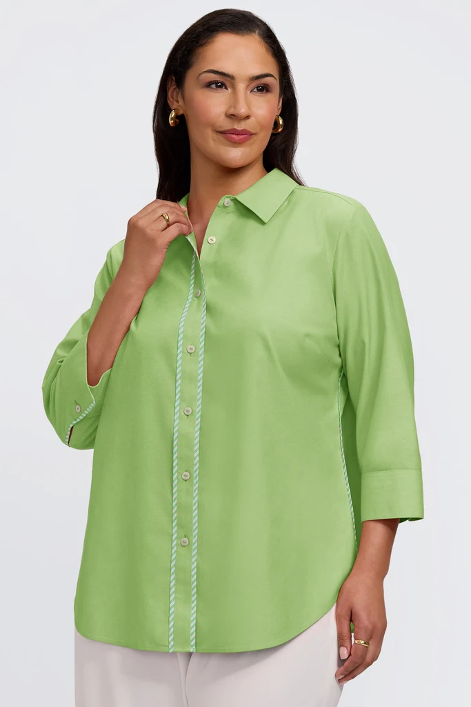 Marni Plus No Iron Pinpoint 3/4 Sleeve Shirt - Image 15