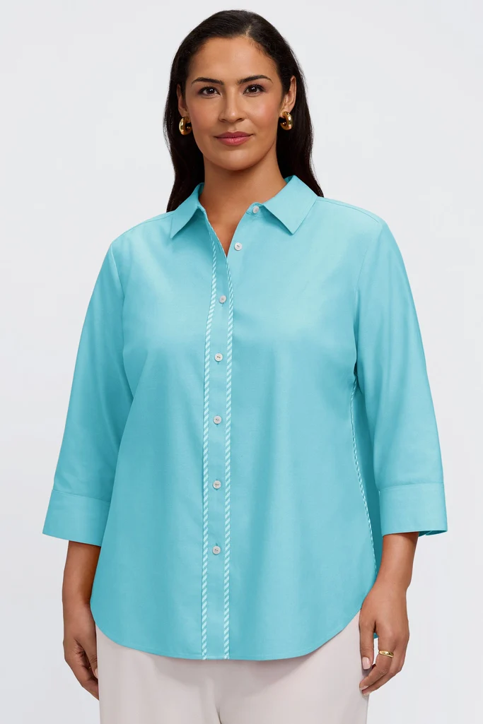 Marni Plus No Iron Pinpoint 3/4 Sleeve Shirt - Image 20