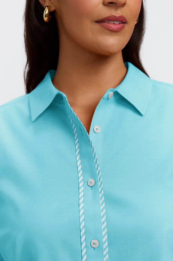 Marni Plus No Iron Pinpoint 3/4 Sleeve Shirt - Image 21