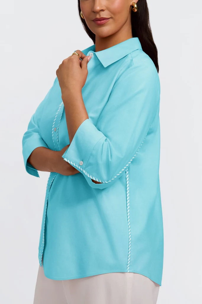 Marni Plus No Iron Pinpoint 3/4 Sleeve Shirt - Image 23